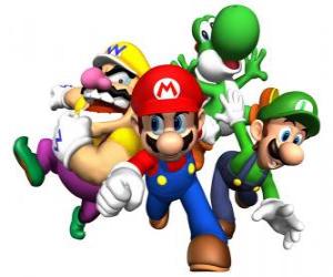 Puzzle Wario, Mario, Yoshi και Luigi
